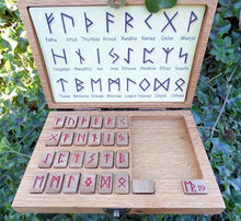 Load image into Gallery viewer, Elder Futhark Rune Set and Case